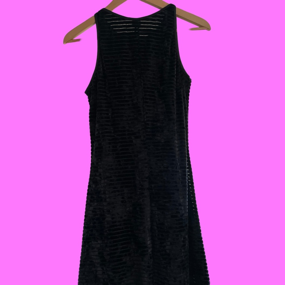 VTG 90s Velvet Mini Dress Semi Sheer, Semi Goth? 💯 Awesome - Picture 3 of 5